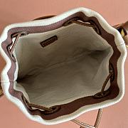 Bagsaaa Miu Miu Striped fabric drawstring pouch 5ND016 brown - 23cm - 4