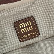 Bagsaaa Miu Miu Striped fabric drawstring pouch 5ND016 brown - 23cm - 2