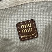 Bagsaaa Miu Miu Striped fabric drawstring pouch 5ND016 blue - 23cm - 2