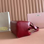 Bagsaaa Miu Miu Leather top-handle bag 5BB182 red - 28cm - 4