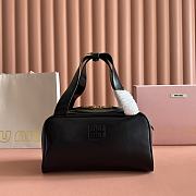 Bagsaaa Miu Miu Leather top-handle bag 5BB182 black - 28cm - 1
