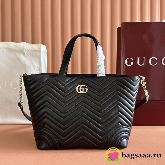 Bagsaaa Gucci Betty medium tote bag 847387 black - 28cm - 1