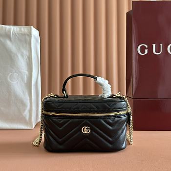 Bagsaaa Gucci GG Marmont mini vanity bag 837454 black - 19cm