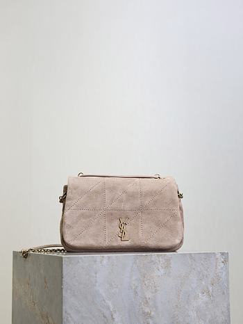 Bagsaaa YSL JAMIE 4.3 mini in suede Whisper Pink 806025 - 20cm