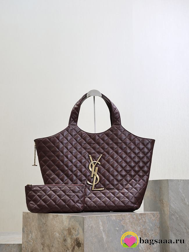 Bagsaaa YSL ICARE in quilted nappa dark red 698651 - 55 X 43 X 5 cm - 1