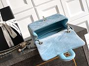 Bagsaaa Chanel Mini Flap Bag AS1786 Blue Velvet - 18cm - 4