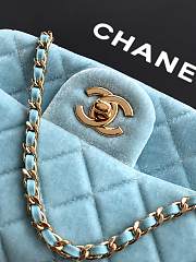 Bagsaaa Chanel Mini Flap Bag AS1786 Blue Velvet - 18cm - 3