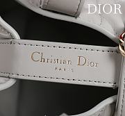 Bagsaaa Small Dior Toujours Vertical Tote Bag Gray Macrocannage Calfskin - 18.5cm - 2