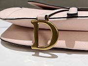 Bagsaaa Dior Saddle Bag with Strap Light Pink Grained Calfskin - 25.5cm - 3
