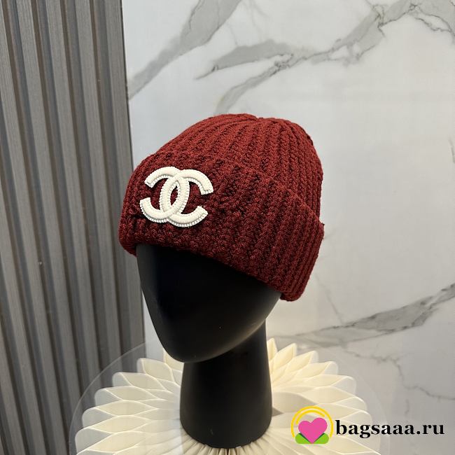 Bagsaaa Chanel Red Beanie - 1
