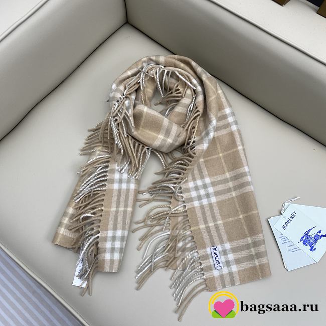 Bagsaaa Burberry Scarf 155*30cm - beige - 1
