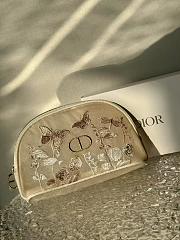 Bagsaaa Dior Floral Embroidered Mesh Makeup Travel Bag - 1