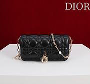 Bagsaaa My Dior - Dior Talk Phone Pouch Black Cannage Lambskin - 18cm - 1