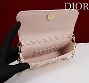 Bagsaaa My Dior - Dior Talk Phone Pouch Light Pink Cannage Lambskin - 18cm - 3