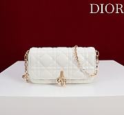 Bagsaaa My Dior - Dior Talk Phone Pouch White Cannage Lambskin - 18cm - 1