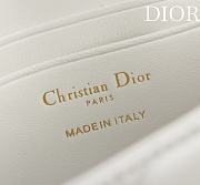Bagsaaa My Dior - Dior Talk Phone Pouch White Cannage Lambskin - 18cm - 4