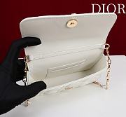 Bagsaaa My Dior - Dior Talk Phone Pouch White Cannage Lambskin - 18cm - 3