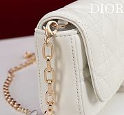 Bagsaaa My Dior - Dior Talk Phone Pouch White Cannage Lambskin - 18cm - 2