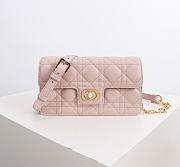 Bagsaaa Dior Jolie Mini Bag Powder Pink Cannage Lambskin - 21cm - 1