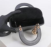 Bagsaa Small Lady Dior Bag Black Cannage Lambskin with Star Motif - 20cm - 3