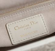 Bagsaa Small Lady Dior Bag White Cannage Lambskin with Star Motif - 20cm - 2