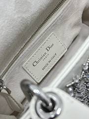 Bagsaaa Mini Lady Dior Bag Latte Calfskin Embroidered with beads and strass - 17cm - 2