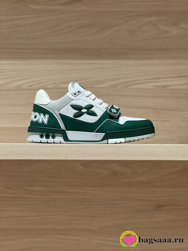 Bagsaaa LV Trainer Sneaker Green & White - 1