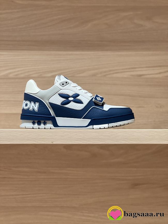 Bagsaaa LV Trainer Sneaker Blue & White - 1