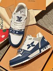 Bagsaaa LV Trainer Sneaker Blue & White - 4