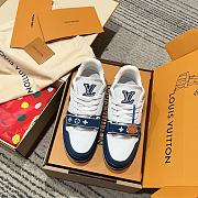 Bagsaaa LV Trainer Sneaker Blue & White - 2