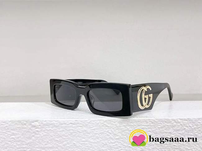 Bagsaaa Gucci Eyewear Gene GG sunglasses Black - 1