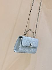 Bagsaaa Chanel Phone Holder with Chain AP3238 Light Blue - 18cm - 4