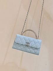 Bagsaaa Chanel Phone Holder with Chain AP3238 Light Blue - 18cm - 3