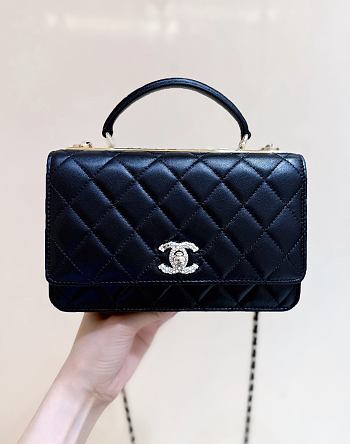 Bagsaaa Chanel Wallet on Chain AP4323 Black - 12.3 x 19.2 x 3.5cm