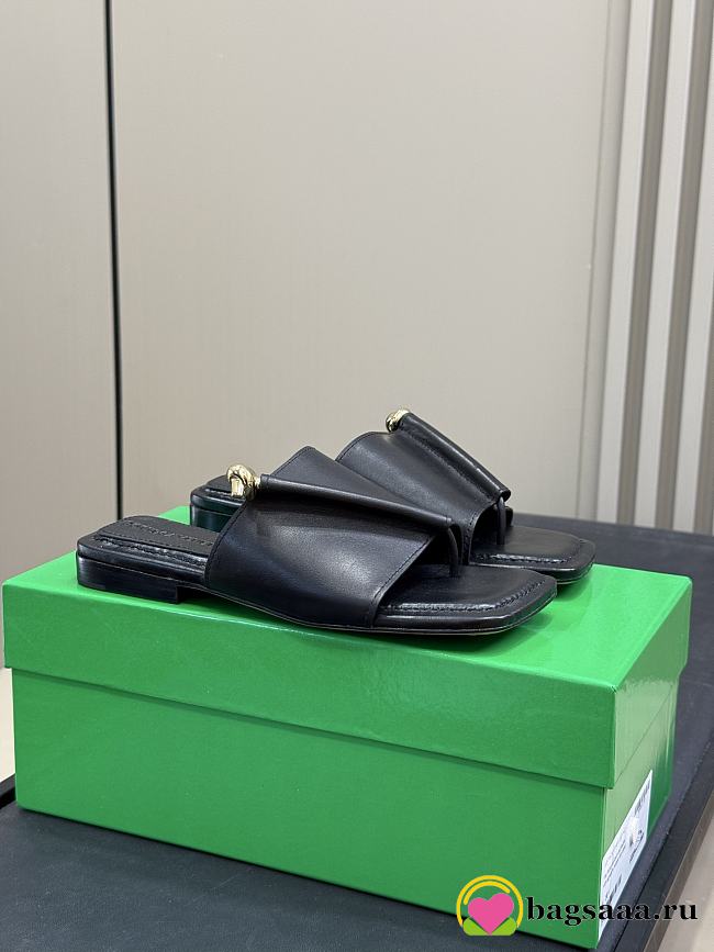 Bagsaaa Bottega Veneta Solstice Flat Thong black - 1