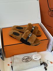Bagsaaa Giulia sandal brown shearling - 1