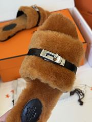 Bagsaaa Giulia sandal brown shearling - 2