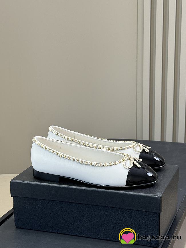 Bagsaaa Chanel Ballet flats G46663 White Lambskin - 1
