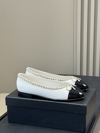 Bagsaaa Chanel Ballet flats G46663 White Lambskin