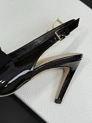 Bagsaaa Diorissimo Slingback Pump Black Patent Calfskin and Grosgrain - 8cm - 4