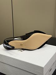 Bagsaaa Diorissimo Slingback Pump Black Patent Calfskin and Grosgrain - 8cm - 2