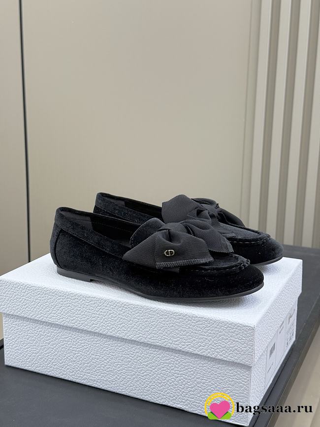 Bagsaaa Diorissimo Loafer Black Velvet and Grosgrain - 1