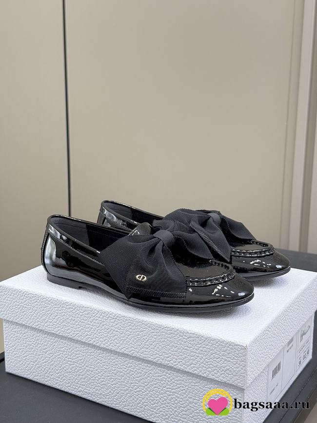 Bagsaaa Diorissimo Loafer Black Patent Calfskin and Grosgrain - 1