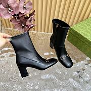 Bagsaaa Gucci Women's Horsebit ankle bootie 794334 black - 7.5cm - 3