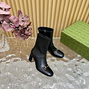 Bagsaaa Gucci Women's Horsebit ankle bootie 794334 black - 7.5cm - 2
