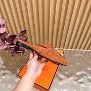 Bagsaaa Hermes Oz Mule Brown Suede - 3