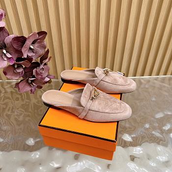 Bagsaaa Hermes Oz Mule Beige Suede