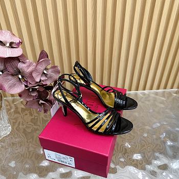 Bagsaaa Valentino Garavani ladycrush crystal-embellished leather heeled sandals