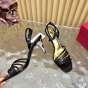 Bagsaaa Valentino Garavani ladycrush crystal-embellished leather heeled sandals - 4