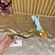 Bagsaaa Valentino Royal Sandal In Laminated Nappa Gold - 8.5cm - 3